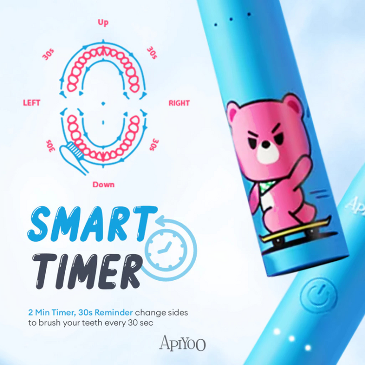 ApiYoo A7 Kids Sonic Electric Toothbrush Cartoon Design