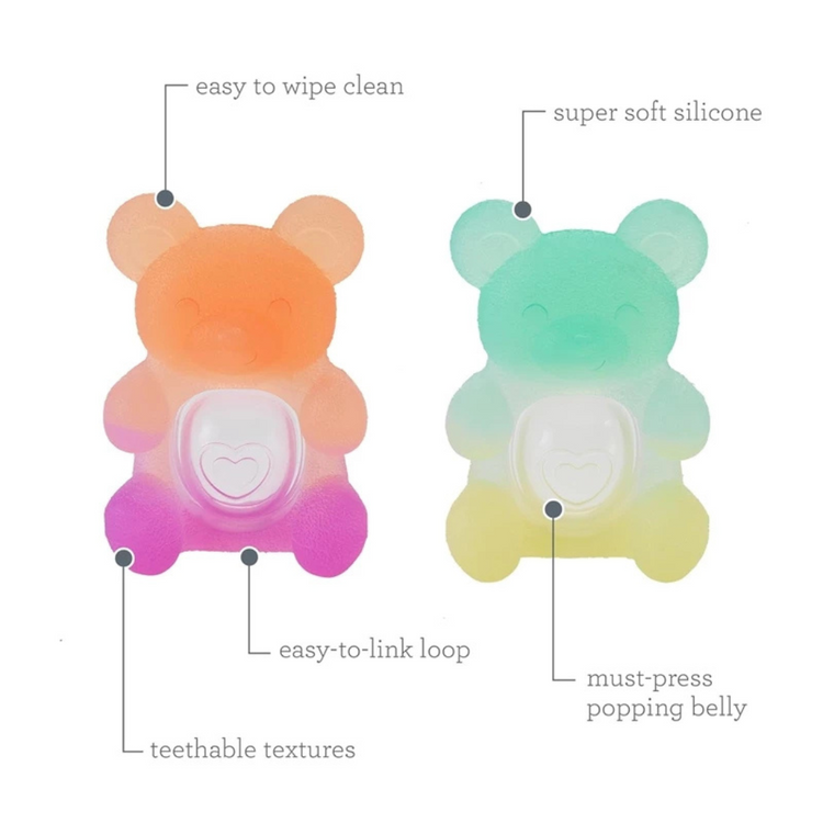 Infantino 316777 Teethimal Pop Pals - Gummy Bears Suitable for Age 0+ Months