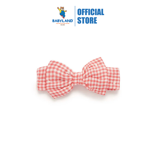 Purebaby Organic Bow Headband Gingham Star Broderie