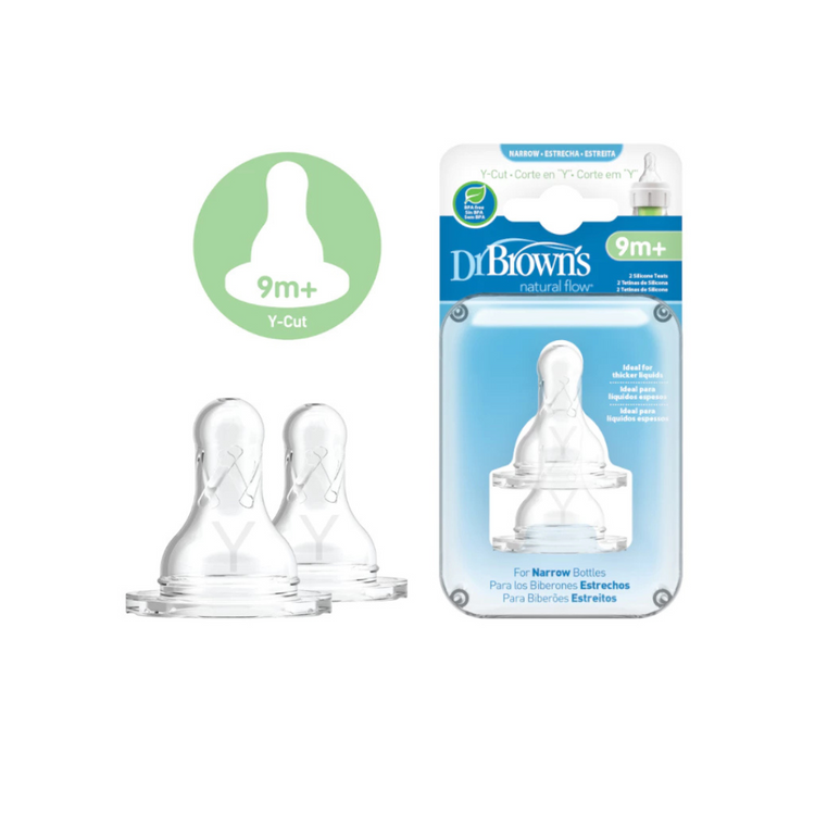 Dr Brown's Options+ Narrow-Neck Silicone Teat (2Pcs)