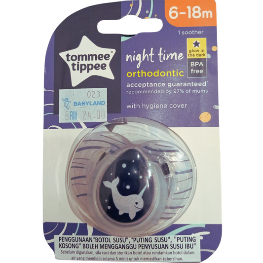 Tommee Tippee Closer to Nature Night Time Soother 1Pc (6-18m)