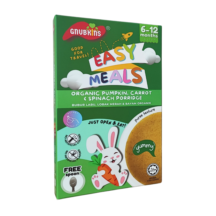 Little Baby Grains Easy Meals - Organic Pumpkin, Carrot & Spinach Porridge (6-12m)