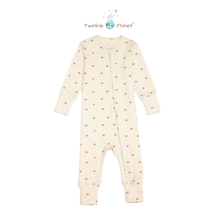 Twinkle Planet Organic Onepiece Pyjamas - Apple & Orange