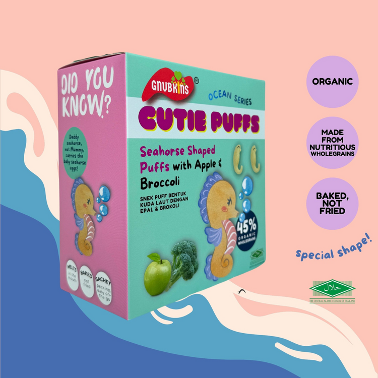 Little Baby Grains Cutie Puffs Organic Snack - 3 Flavours (6 months onwards)