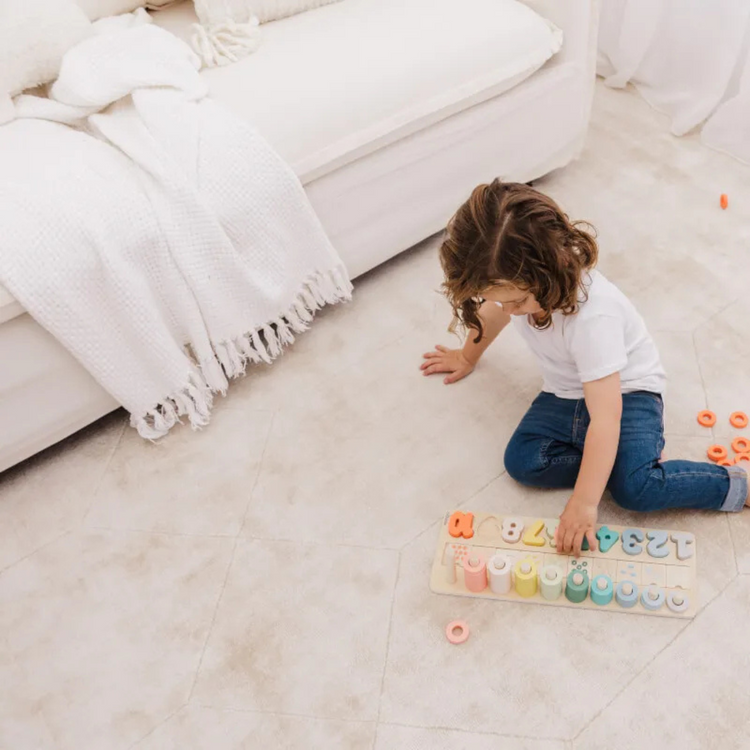 BUBBLE Wooden Numbers & Blocks Counting Set