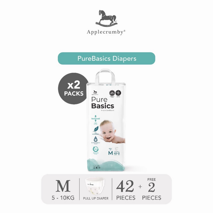 Applecrumby PureBasics Pull Up Diapers (Mega, 2 Packs)