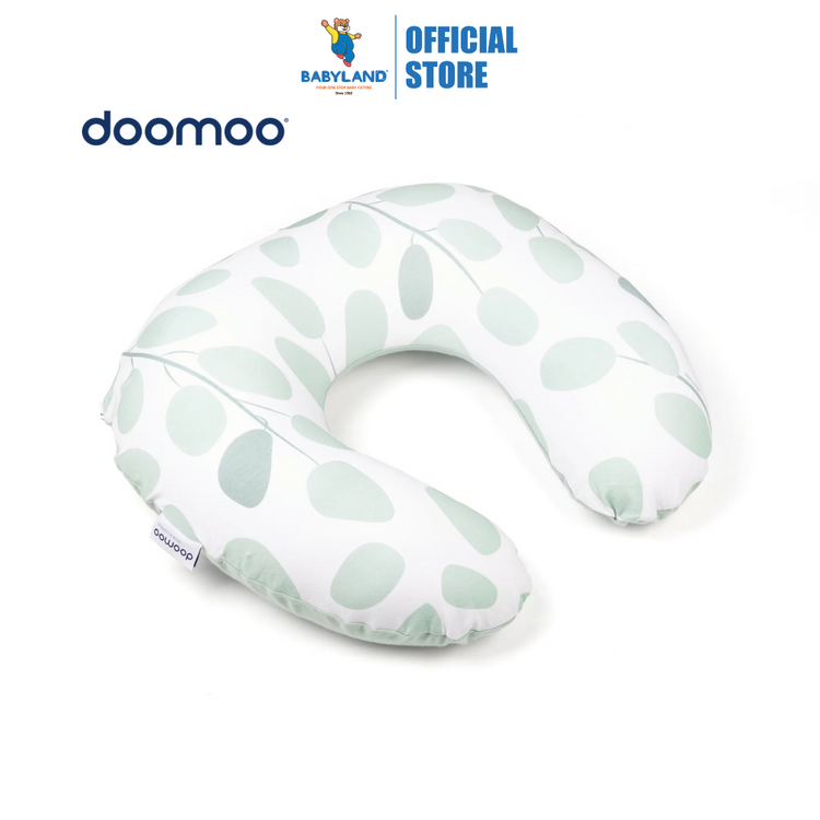 Doomoo Softy Nursing Pillow - Leaves Aqua Green