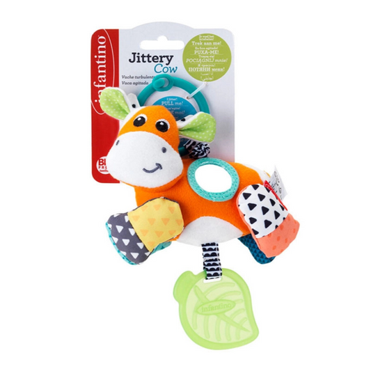 Infantino Jittery Cow - Green (0m+)