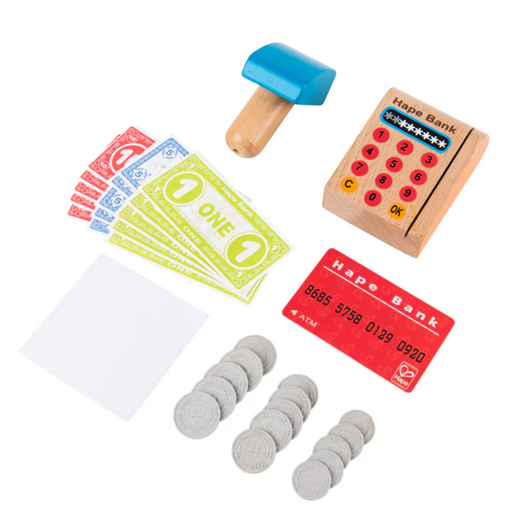 Hape 3121 Checkout Register Kitchen Pretend Toy for Kids age 3+