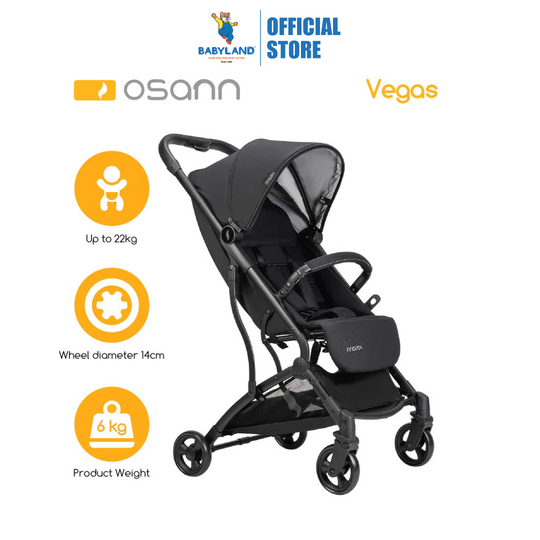 Osann Vegas Sportwagen Stroller Silbergrau [1 year mechanism warranty]