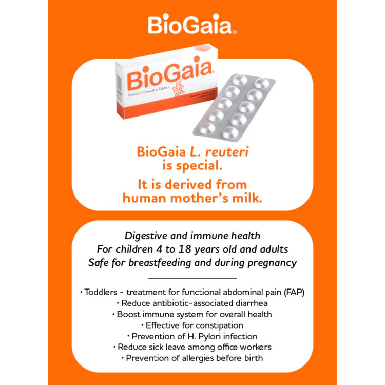 BioGaia Probiotic Chewable Tablets 30’s