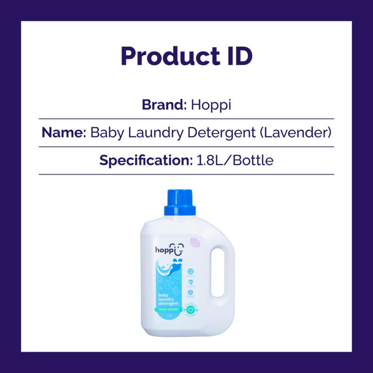 Hoppi Baby Laundry Detergent - Lavender Scent 1.8L