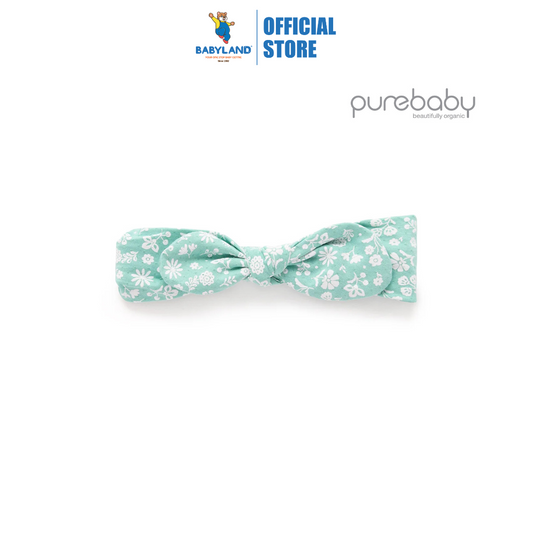 Purebaby Organic Knot Headband - Silhouette Print