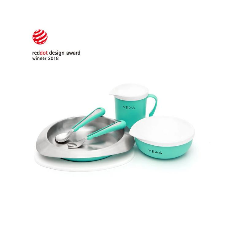 Viida Soufflé Antibacterial Stainless Steel Kids Tableware Set