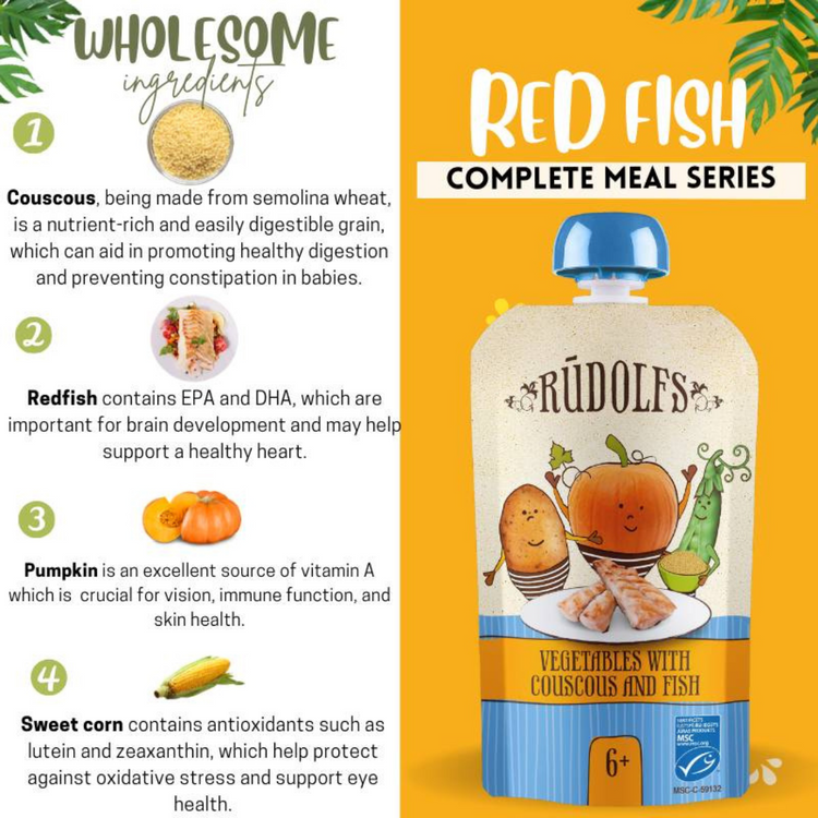 [Halal] Rudolfs Organic Premium Baby Ready Meals in Pouches (suitable: 6m+ -- 8m+)