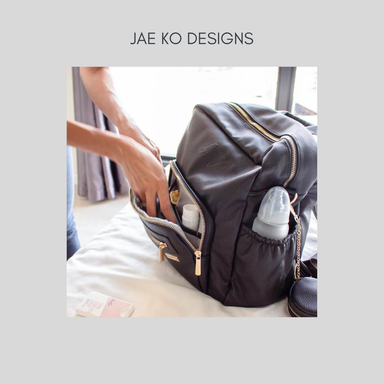 Jae Ko Original Diaper Bag - Pebble (Black)