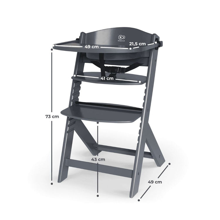 Kinderkraft Enock High Chair - Dark Grey