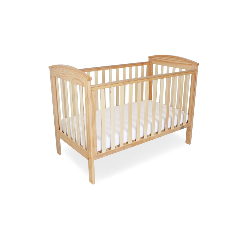 Babyhood Classic Curve 4-in-1 Cot - Natural