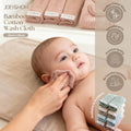 Joey & Mom Premium Bamboo Cotton Baby Washcloths (3-Pack) | Soft, Absorbent & Eczema Friendly Handkerchiefs