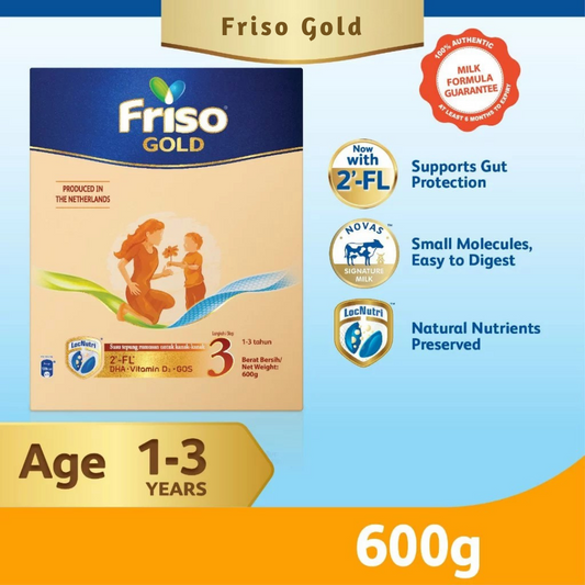 Friso Gold Step 3 Milk Formula 600g (1-3yrs) [Exp 10 Nov 2026 &/ Later]