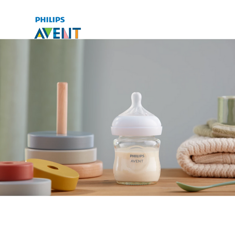 Philips Avent Natural Response Glass Baby Bottle 0m+ 120ml