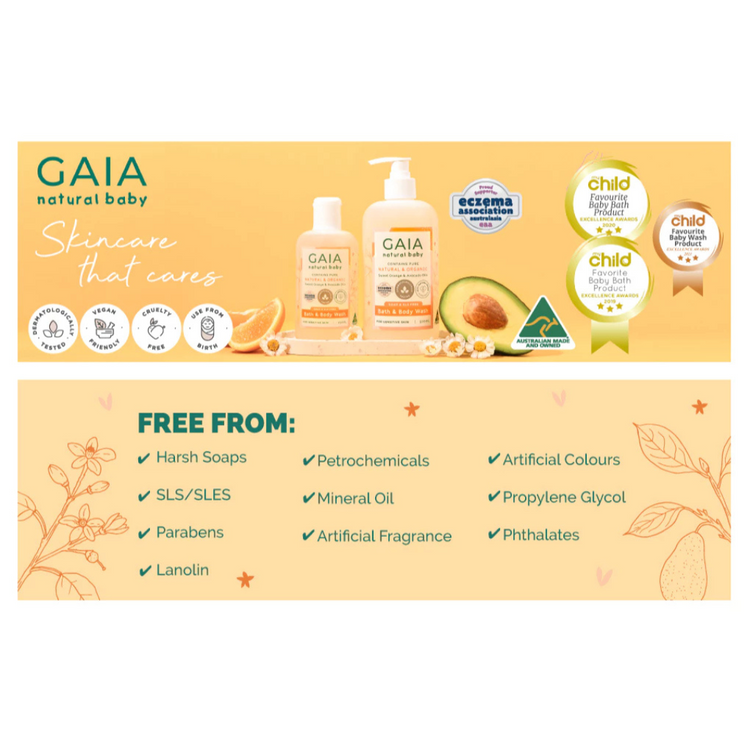 Gaia Natural Baby Hair & Body Wash