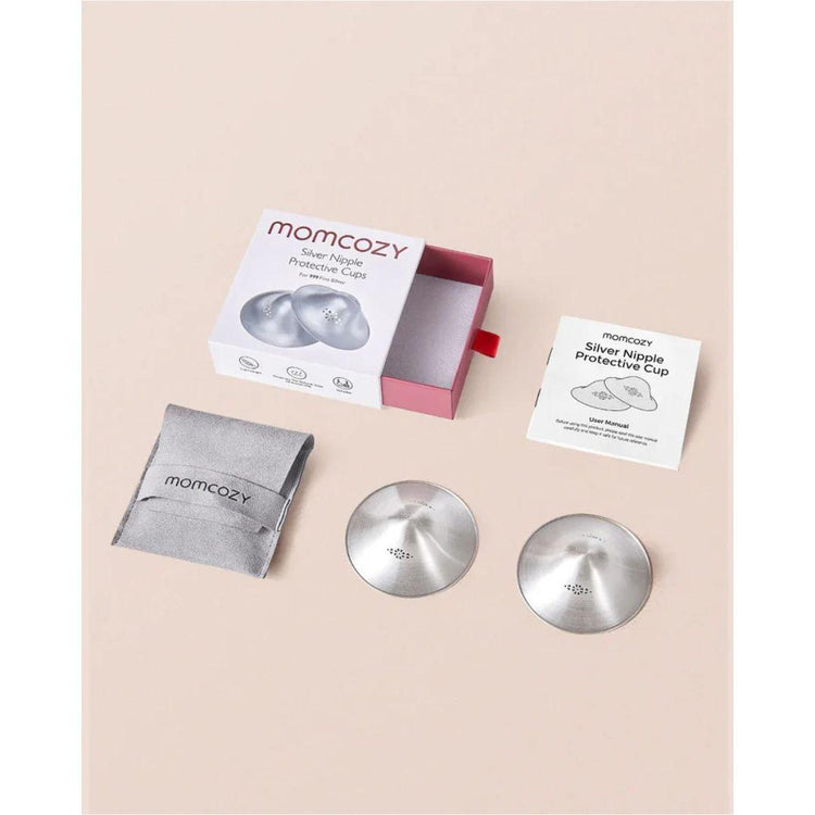 Momcozy 999 Silver Nipple Shields - 45mm