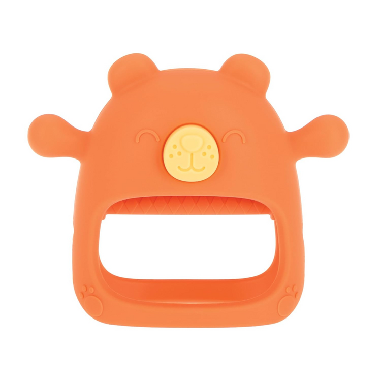 Nuby Silicone Wrist Grip Teething Mitten Bear ( 3+ months )