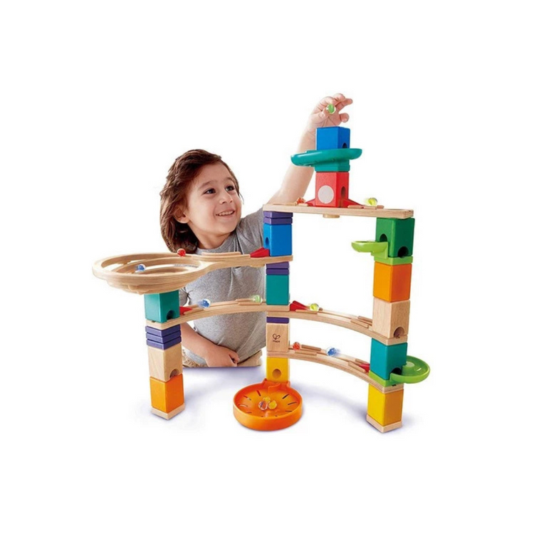 Hape 6020 Cliffhanger Marble Run STEM Toy for Kids age 4+ Quadrilla