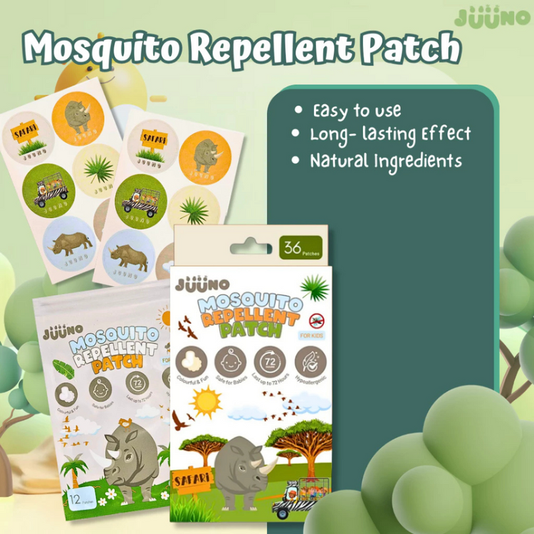 Juuno Mosquito Repellent Patch (Box of 36's) [100% Natural/Safe For Babies & Kids]