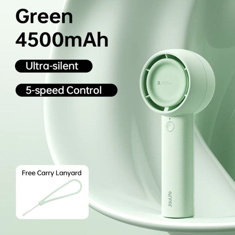 JisuLife Handheld Fan Life5 (4500mAh) (FA42-1) 16H | 5 Speeds | Ultra Silent | Compact | Lightweight | Portable