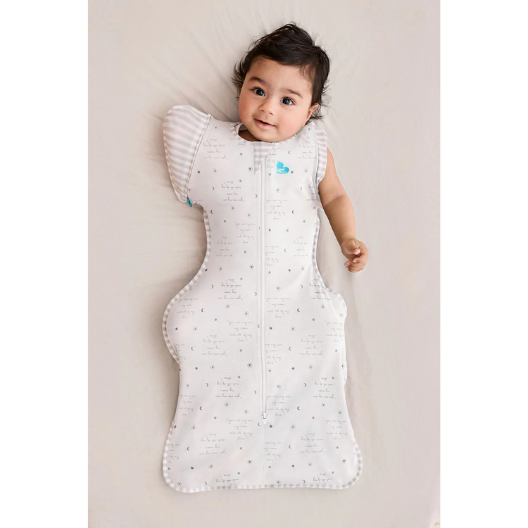 Love To Dream Stage2 Swaddle Up Transition Bag Stretch Cotton 0.2 TOG - Lite White