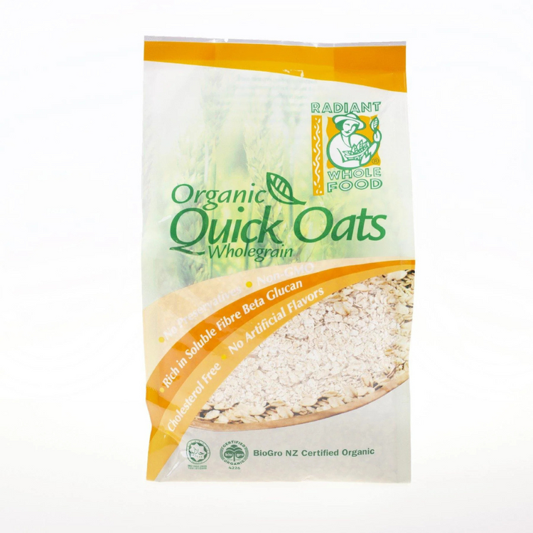 [Twin Pack] Radiant Organic Quick Oats (500g x 2 Packs)