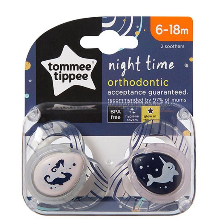 Tommee Tippee Closer to Nature Night Time Soother 2pc (0_6m) (6-18)