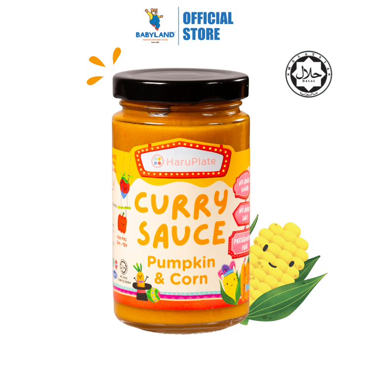 HaruPlate Curry Sauce - Pumpkin & Corn (Halal-Certified, For Babies & Kids 9m+)