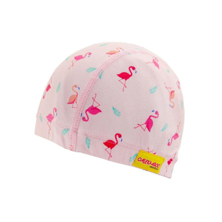 Cheekaaboo Protective Toddler Swim Cap UV Protection Spandex - Pink Flamingo (2-8yrs)