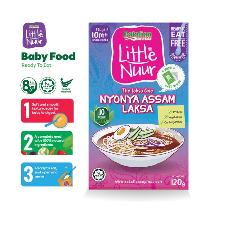 Eatalian Express Little Nuur Baby Food Stage 3 (10m+) | Makanan Bayi untuk 10 bulan ke atas
