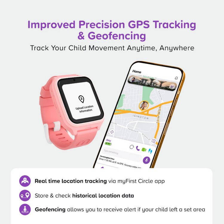[NEW] myFirst Fone M1 4G Kids Smartwatch Phone | GPS Tracking, Voice & Video Call, Messaging, 2-Day Battery
