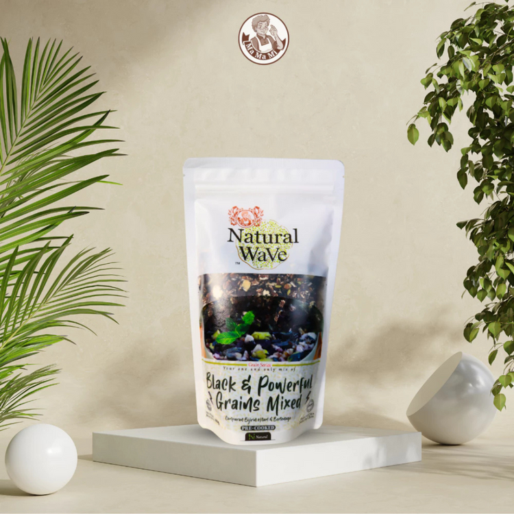 Mamami Natural Wave Black & Powerful Grains Mixed 400g | 4 Servings | Nutrient Dense | Pre-Cooked Meal