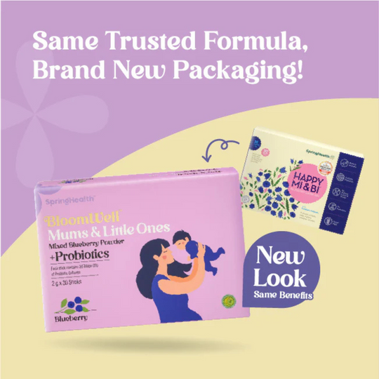 BloomWell Mums & Little Ones Mixed Blueberry Powder + Probiotics