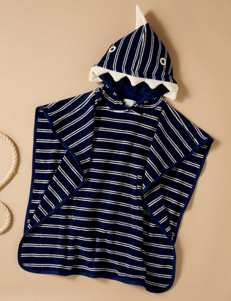 Purebaby Organic Hooded Animal Towel - Marine Stripe