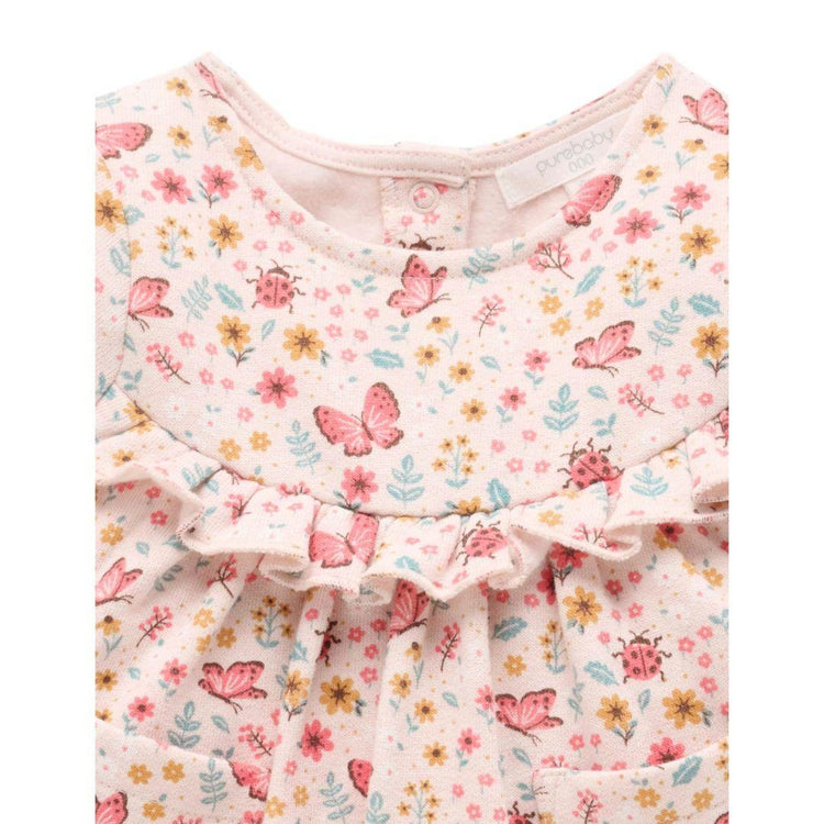 Purebaby Butterfly Print Cosy Dress with Legging Set