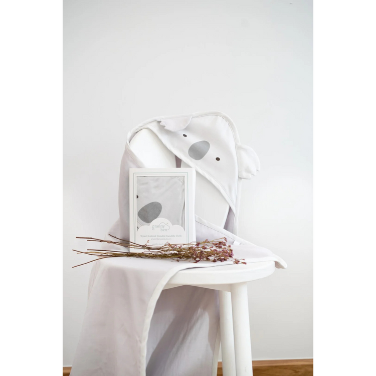 Granny Ben TENCEL Muslin Animal Hooded Swaddle