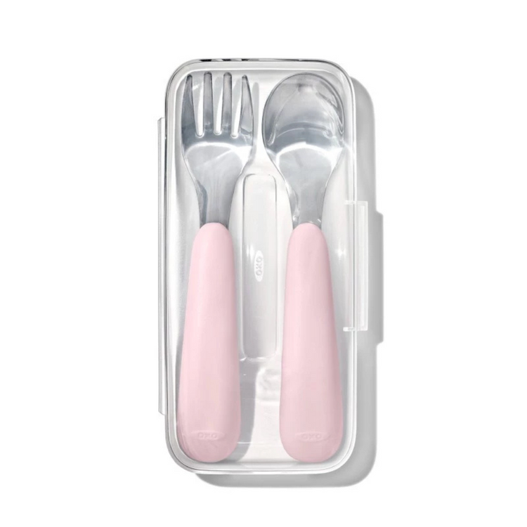 Oxo Tot On-The-Go Fork And Spoon Set with Travel Case