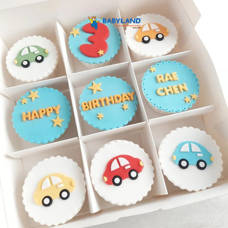 [PRE-ORDER] Yippii Cupcake - Roadway Car 9 Pcs (Fondant)