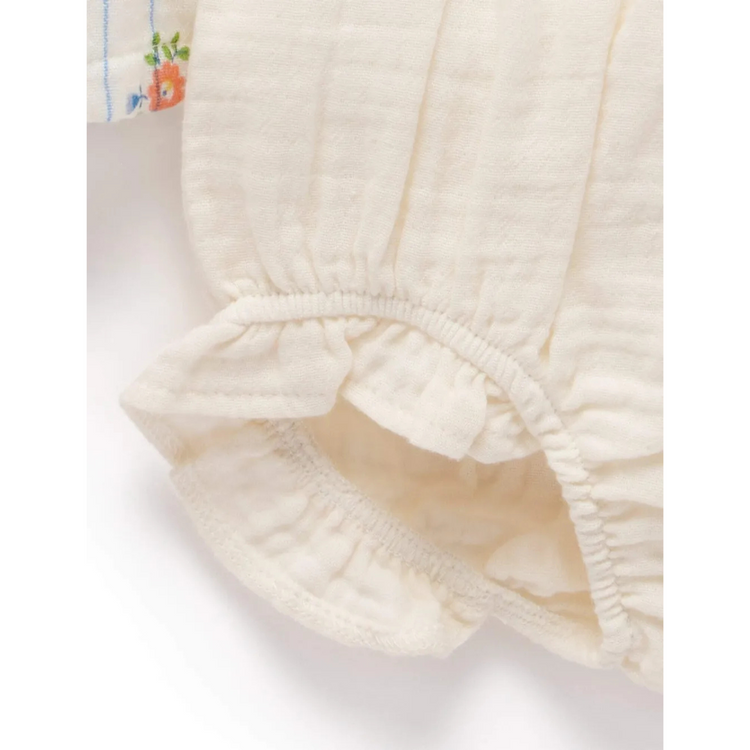 Purebaby Organic Shirred Dress - Nautical Floral