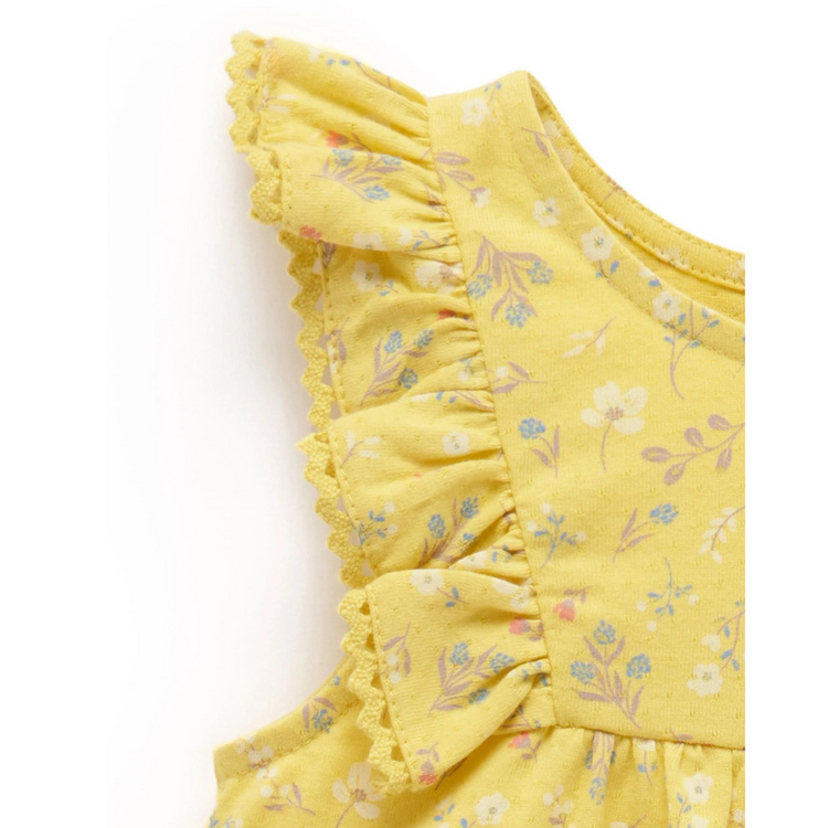 Purebaby Sunshine Ruffle Shortie Growsuit