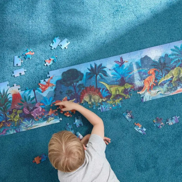 Hape 1632 Dinosaurs 1.5 Meter Long Puzzle - Glow In The Dark (6Y+)