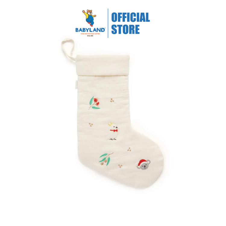 Purebaby Organic Australian Christmas - Embroidered Christmas Stocking