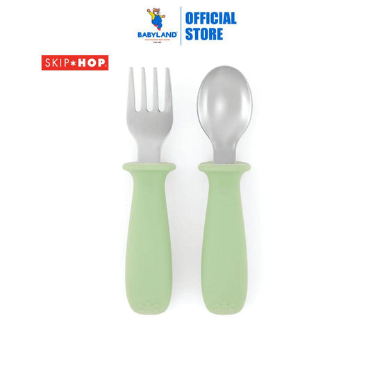 Skip Hop Besties Squad Fork & Spoon Set - Green (12+ months)